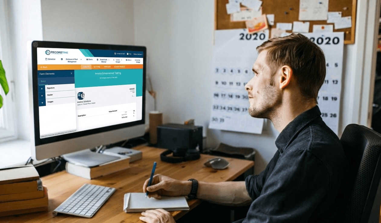 Record TIME workforce management software custom invoicing feature dashboard