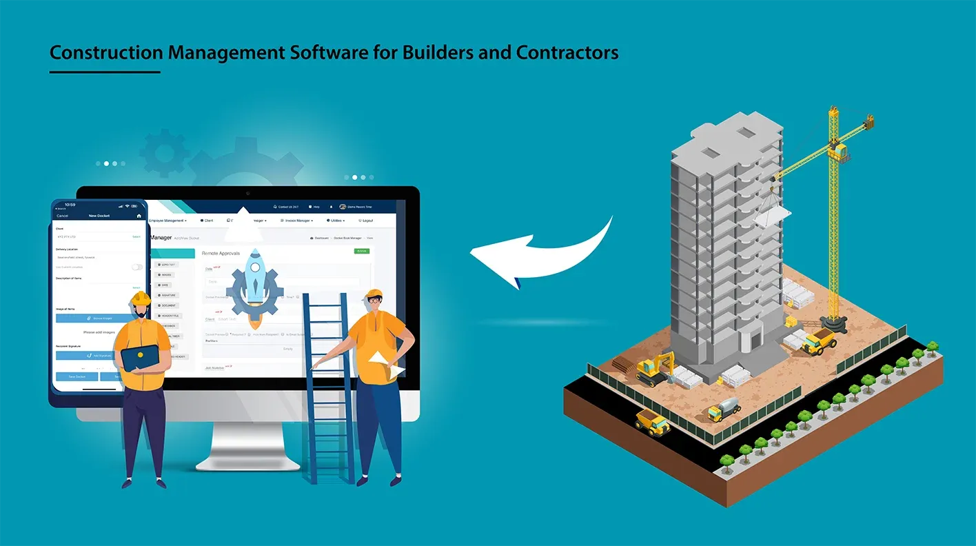 Record TIME construction scheduling and employee time clock software for cleaning and field service businesses